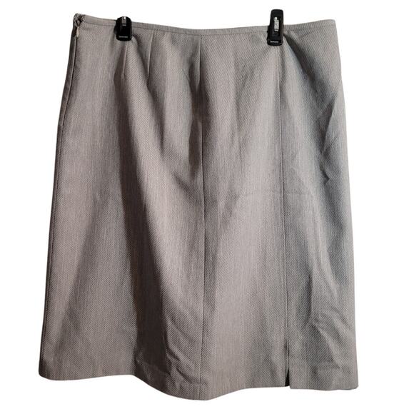Evan-Picone Gray Chevron Textured Career Skirt Size 10 Minimalist Workwear Grey - Picture 1 of 5